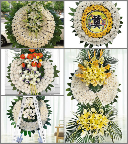 湖南永州祁阳县八宝镇幸福村花圈速递